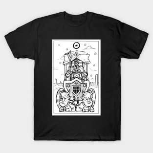 Black and White Tarot The Chariot T-Shirt